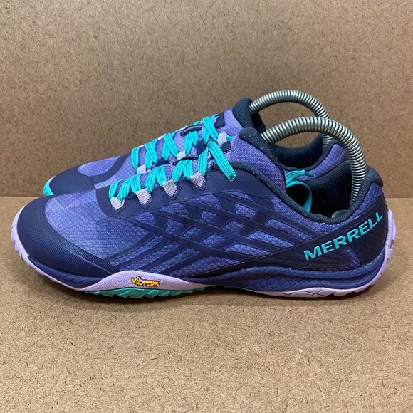 Merrell Trail Glove 4 Womens Trainers Bare Access Flex Vibram Sole Purple Size 8 - Picture 1 of 8